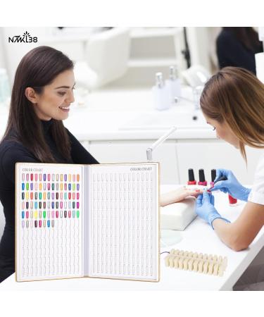 NMKL38 308 Nail Color Display Book Chart for Polish UV Gel Color Card Salon Tool with False Nail Tips - Buy Online on GoSupps.com