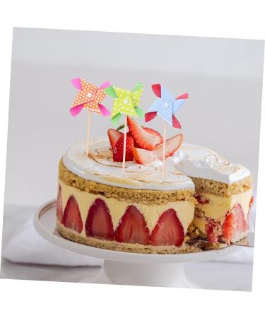 HOMSFOU 18pcs Mini Pinwheel Stakes Pinwheel Cupcake Toppers Kids Party Favors Wind Spinner Cake Topper Diy Pinwheel Bath Toys for Babies Cupcake Picks Baby Lip Gloss Self Made Bamboo As Shown 18pcs - Buy Online on GoSupps.com