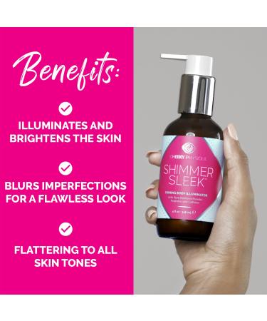 Shimmer Sleek Firming Body Illuminator | Glowing Lotion & Luminizer - Blurs Imperfections | Peptides & Caffeine - 4 Fl Oz | International Shipping Available - Buy Online on GoSupps.com