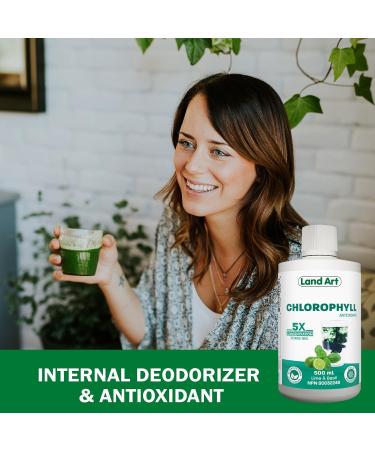 Liquid Chlorophyll Lime Basil 5X Concentrated 500ml Cold Extracted from Non-GMO Alfalfa - Detox - Alkaline - Natural Body Deodorant Antioxidant - Made in Canada - Buy Online on GoSupps.com