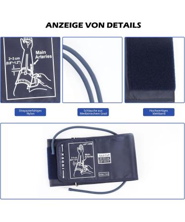 XXL Blood Pressure Cuff 22-52cm - Extra Large Upper Arm Meter for Adults & Seniors | Universal Manual Blood Pressure Monitor - Buy Online on GoSupps.com