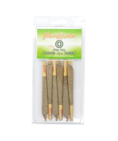 Meowijuana | King Size Catnip Joints | Organic | Dried Premium Ground Catnip | High Potency | Grown in The USA | Feline and Cat Lover Approved - Buy Online on GoSupps.com