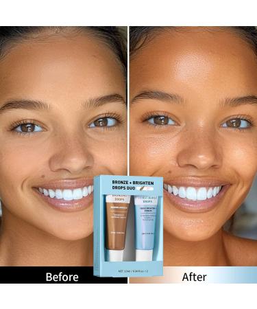  G n rique Bronzing Drops Face Tan Serums Body Highlighter Radiant Finish Gradual Glow Moisturizer Set of 2 Ideal for Daily Use for Home Salon or Travel 10 ml - Buy Online on GoSupps.com