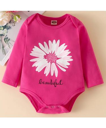 Koonde Baby Girl 3-Piece Outfit Set - Romper, Trouser & Headband | Newborn to 24 Months | Bright Pink | 0-3 Months - Buy Online on GoSupps.com