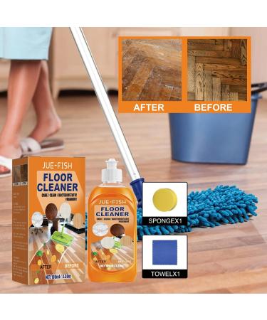 Jue-Fish Floor Cleaner Momeng Floor Cleaner Orange Multi-Purpose Powerful Decontamination Floor Cleaner Concentrate (2pcs) - Buy Online on GoSupps.com