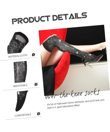 Shop Healeeved Halloween Couples Dresses & Cosplay Stockings - Overknee Sweet Socks with Skull Motif for Women - Buy Online on GoSupps.com