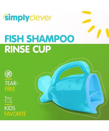 Fish Shampoo Kids Rinse Cup - Tear-Free Baby Rinser | Durable BPA-Free Bath Pail for Kids in Blue - Buy Online on GoSupps.com