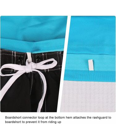 BALEAF Men's Long Sleeve Rashguard UPF 50+ for Surfing, Diving, Kayaking - Large Ocean Blue - Buy Online on GoSupps.com