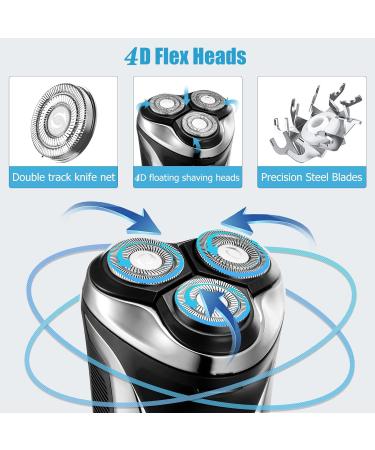 Buy S.T. Friends Electric Razor for Men - Waterproof Rechargeable Shaver with LED Display & Pop-up Trimmer | 3 Extra Replacement Blades - International Shipping Available - Buy Online on GoSupps.com
