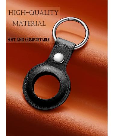KWQ 2021 Airtag Leather Case with Key Chain | Anti-Scratch GPS Protective Cover for Backpack, Clothing Bag | Black - Buy Online on GoSupps.com