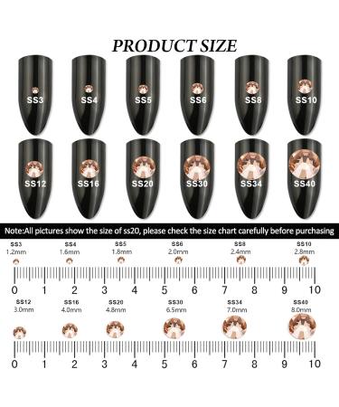 Yhmq 2880pcs Rhinestones for Nails - Nail Crystals & Champagne SS16 (3.8mm & 4.0mm) | International Shipping - Buy Online on GoSupps.com