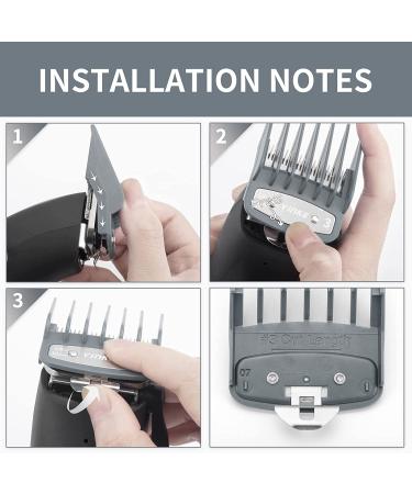 Wahl Clipper Guards Premium - 10 Cutting Lengths from 1/8 to 1 - Fits All Full Size Wahl Clippers - Pack of 10 - Grey - Buy Online on GoSupps.com