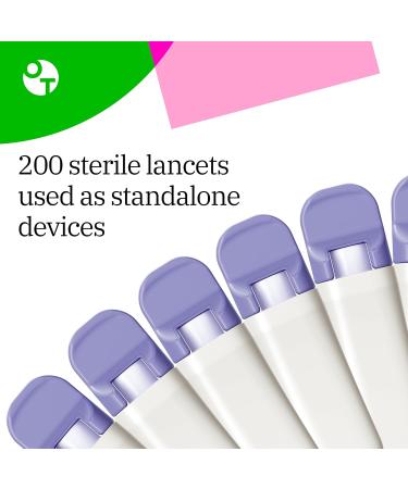 OneTouch Delica Safety Lancing Devices - 200 Disposable Tools for Diabetic Blood Sugar Testing - Optimal Diabetes Care - Buy Online on GoSupps.com