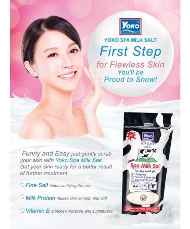 YOKO Spa Milk Salt Bath - 300g with Vitamin E & B3 (Original) - Buy Online on GoSupps.com