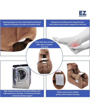 Velour Heel Protector Cushion - EZ Assistive 1pc Foot Pillow for Pressure Sores - Buy Online on GoSupps.com