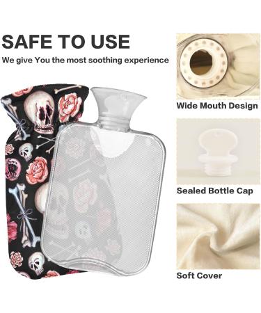 Naanle Flowers Bones Toten Heads Hot Water Bottle | 2L Hand & Foot Heating Bag for Pain Relief & Therapy - Buy Online on GoSupps.com