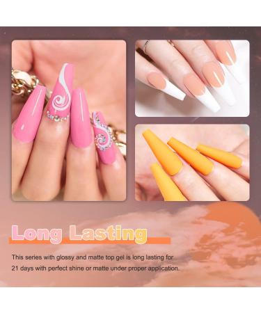 Lavender Violets 13-Piece Gel Nail Polish Set - Spring White Pink Wedding French Nail Art with Beige Rose Gold Shades - UV LED Soak Off with Base Coat, Matte Finish, No Wipe Top Coat, Nail File Included - C963A - Buy Online on GoSupps.com
