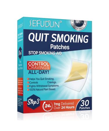 Quit Smoking Patches Step 3 Step 3 to Quit Smoking 7mg Delivered Over 24 Hours Smoking Aid to Help Quit Smoking 30 Patches. Step3-30PC