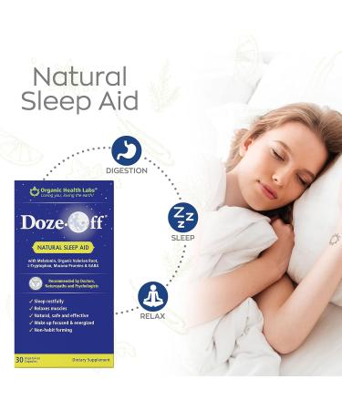 Buy Organic Health Labs Doze-Off Natural Sleep Aid | 30 Veggie Capsules | Vegan Sleep Supplement for Better Rest - Buy Online on GoSupps.com