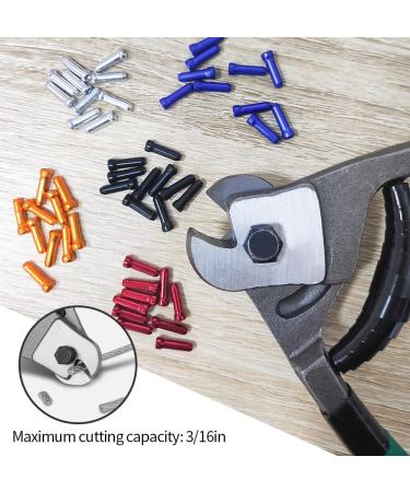 AYQWE Bike Cable End Caps Set | 50pcs 5 Colors Crimps & Cutter | Stainless Steel Wire Rope Aircraft Bicycle Tool - Buy Online on GoSupps.com
