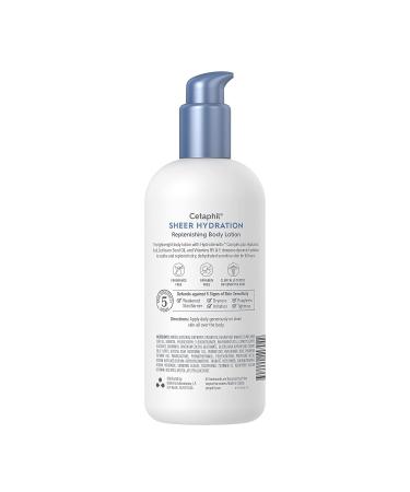 Cetaphil Sheer Hydration Fragrance Free Body Lotion 16 fl oz - Hyaluronic Acid, Vitamin E, B5 - 48Hr Moisturizer for Dry, Sensitive Skin - Buy Online on GoSupps.com