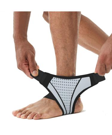 Ankle Brace for Men and Women(1 Pair) Adjustable Ankle Support Ankle Compression Sleeve Breathable Foot Brace Sleeve for Sprained Ankle Arthritis Plantar Fasciitis Achilles tendon Running
