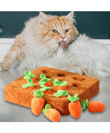 HICAS Dog Carrot Plush Snuffle Mat Toy for Foraging and Stress Relief - Buy Online on GoSupps.com