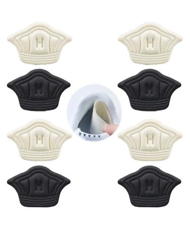 WIDREAM 4 pairs of heel cushions strong self -adhesive heel protection sneaker heel cushion heel cushion for adapting the shoe size for sneakers high heels leather shoes for women and men