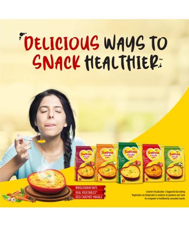 Saffola Masala Oats Peppy Tomato 500g (17.63oz) - Vegetarian | Buy Online - Buy Online on GoSupps.com