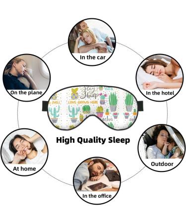 SSIMOO Succulent Fleshiness Sleep Mask | Adjustable & Breathable Fashionable Eye Mask for Comfortable Sleep - Black - Buy Online on GoSupps.com