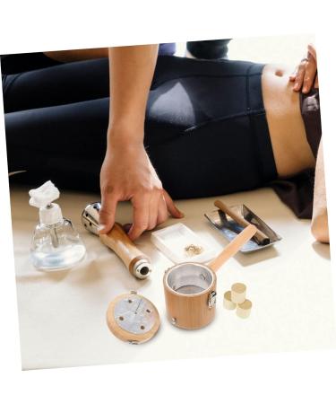 SEWOART Moxibustion Handheld Device Set - Wood & Metal Bracket Moxa Heat Tank Storage Box & Tools for Optimal Relief - Buy Online on GoSupps.com