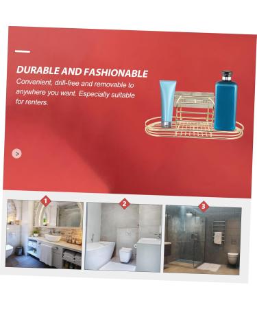 Cabilock 2-Pack Toothbrush Holder & Dispenser - Wall-Mounted Toothpaste Organizer - Stylish Golden Bathroom Accessory (28x11.5x9cm) - Buy Online on GoSupps.com