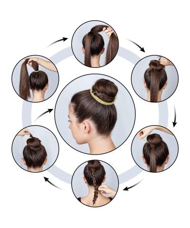 50Pcs 3mm No-Metal Hair Ties & Bobby Pins Set - Thin Elastics Ponytail Holders for Women & Girls, Gold Hair Accessories - Buy Online on GoSupps.com