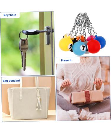 Shop Milisten Adorable Billiard Ball Key Rings | Unique Pool Ball Keychains | Perfect Gift for Billiards Lovers - Buy Online on GoSupps.com