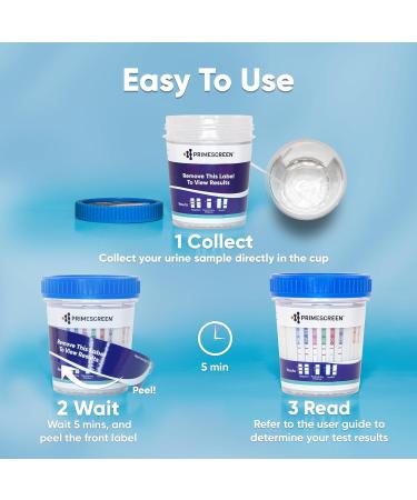 Prime Screen Urine Drug Test Cup 18 Panel Kit (AMP BAR BUP BZO COC mAMP MDMA MOP MTD OXY PCP TCA THC ETG FTY KRA K2 TRA100) - 2 Pack -CDOA-S1185EFTKK - Buy Online on GoSupps.com