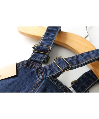 KIDSCOOL SPACE Baby Boy Girl Jean Overalls | Toddler Slim Cute Denim Jumper 18-24 Months Blue-2086 - Buy Online on GoSupps.com