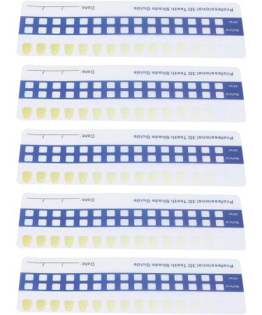 Tooth Color Chart - Teeth Whitening Comparison Chart for Dentists | 5 Pcs Oral Care Accessories - Buy Online on GoSupps.com