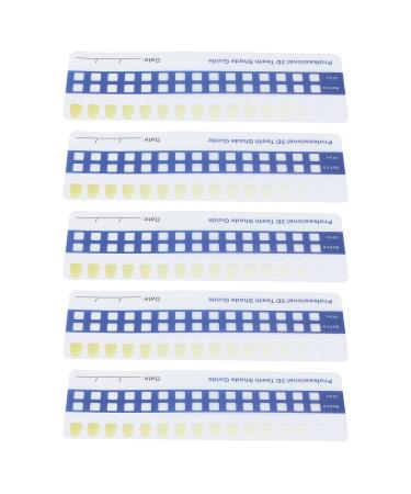 Color guides for the tooth whitening 5-part tooth color table comparison card tooth whitening course for professional or domestic oral care