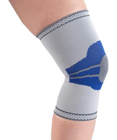 Champion Elastic Knee Support Compression Sleeve - Gray Small | International Shipping Available - Buy Online on GoSupps.com