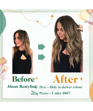 Easyouth Balayage Wire Hair Extensions Real Hair 14 Inch 70g - Ombre #1B/6/27 - Buy Online on GoSupps.com