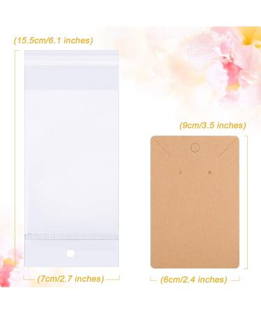 Ovsor 500 Pcs Earring Display Cards with Bags - Jewelry Packaging and Necklace Display Holder - Buy Online on GoSupps.com