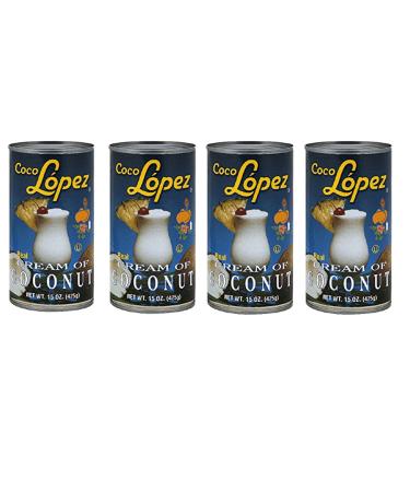 Cream of Coconut Coco Lopez Set of 4 Can