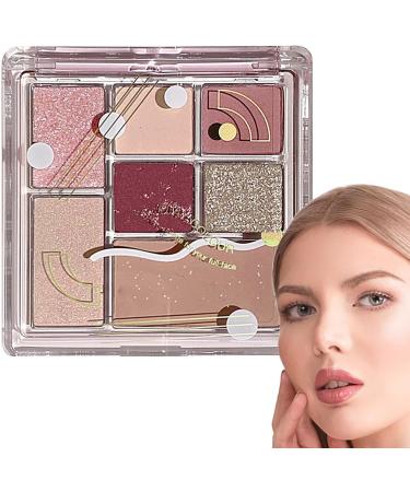 Natural Eyeshadow Palettes | 7 Colors Colorful Matte and Shimmer Pressed Eyeshadow - Matte Shimmer Pressed Eyeshadow Glitter Makeup Palette for Teens Beginners Travel Makeup Pochy No. 04 Temperament Purple Brown - Buy Online on GoSupps.com