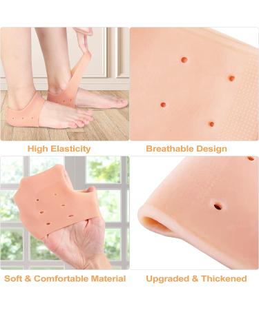 Gel Heel Protectors Pads - Pain Relief for Feet Pressure Sores, Heel Spur, Achilles Tendinitis - 2 Pair Pack - Buy Online on GoSupps.com
