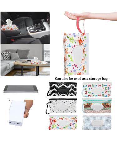 Ushopfun 6 Pack Portable Wet Wipe Pouch Travel Baby Wet Wipe Dispenser Container Refillable Wipe Holder for Diaper Bag Reusable Wet Wipes Box Wipe Carrying Case Holder Small Keeps Wet Wipes Moist White - Buy Online on GoSupps.com
