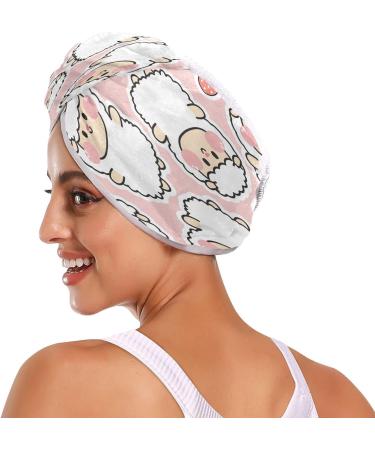 Carrot Lamb Dry Hair Cap Set | 2 Piece Quick Drying Towel & Button Headband | Super Absorbent & Comfortable - Buy Online on GoSupps.com