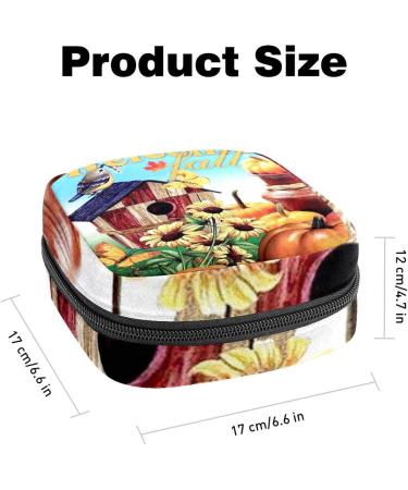 GIAPB Period Bag & Sanitary Napkin Storage Pouch | Travel Makeup Bag | Fall Pumpkin Color - Buy Online on GoSupps.com