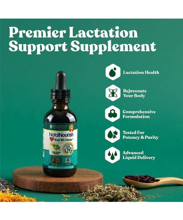 NatalNourish - Advanced Liquid Lactation Support Supplement with Fenugreek, Blessed Thistle, Anise, Fennel & More - 2 Ounce (Pack of 1) - Buy Online on GoSupps.com