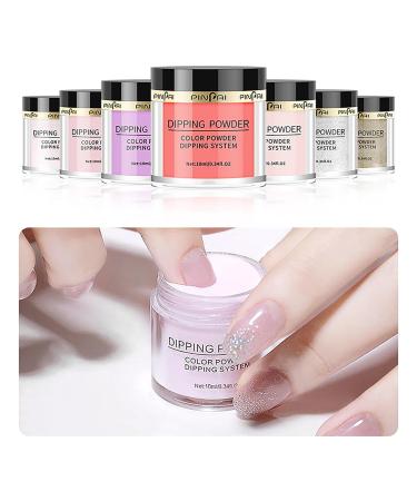 Roseflower Dipping Powder Nails Kit - 6 Colors Nude Dip Powder with Base & Top Coat - DIY Home Manicure - Fast International Shipping - Buy Online on GoSupps.com