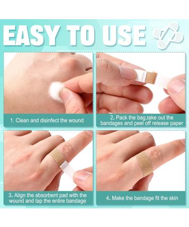 Buy Weewooday 300 Pcs Small Adhesive Bandages - Flexible & Breathable Fabric for Wound Care - International Shipping Available - Buy Online on GoSupps.com